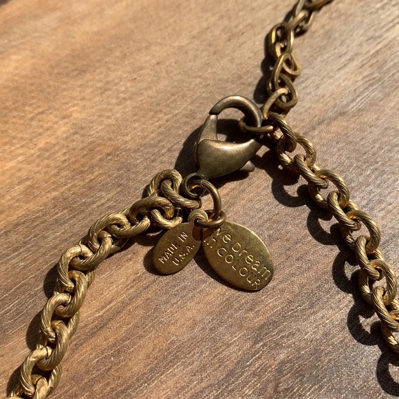 WE DREAM IN COLOUR Chunky Gold & Teal Necklace - Picture 3 of 4